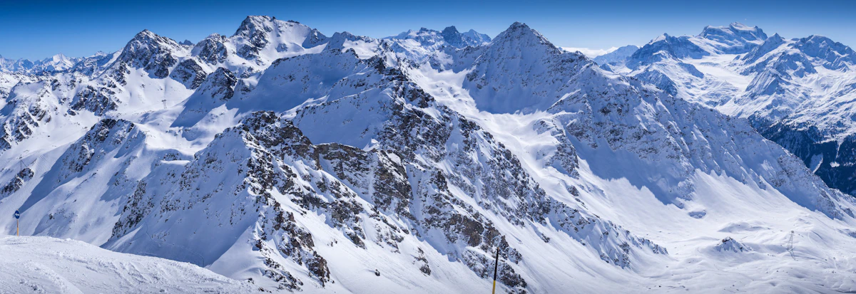 Off-piste skiing day on Mont Gele, Verbier