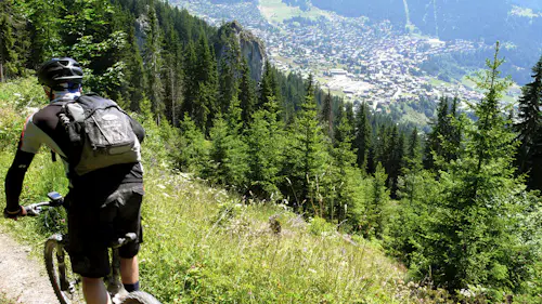 Easy Tour du Mont Fort mountain biking itinerary, from Verbier