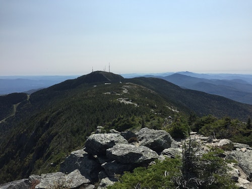 Hiking the Haselton Trail to the “nose” on Mount Mansfield, Stowe