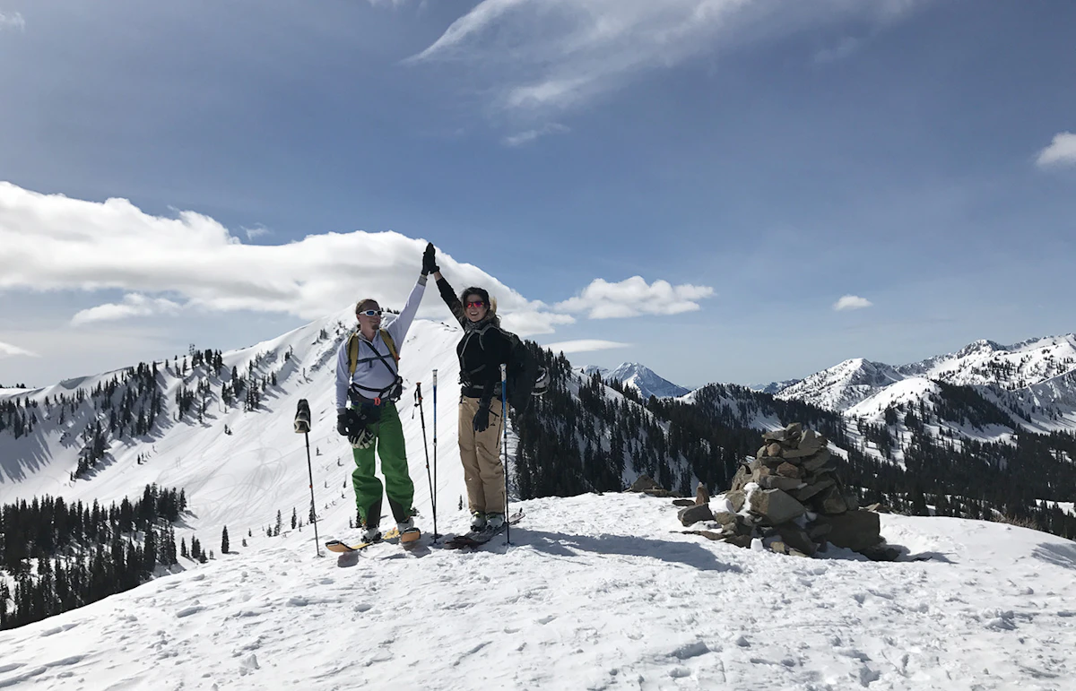 backcountry skiing in the wasatch mountains