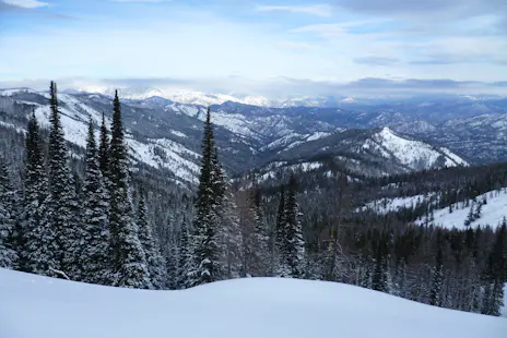 Backcountry skiing day at Icicle Creek Canyon, Washington State