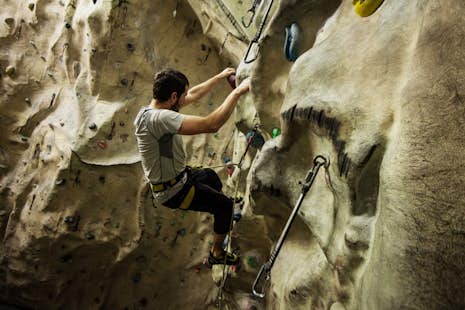 Indoor rock climbing lessons for beginners in Brno, Czech Republic