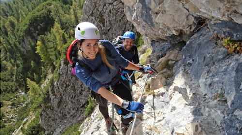 Via ferrata on Cinque Torri: basic skills course, near Cortina (2 days)