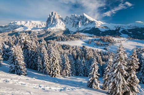 Winter via ferrata climbs near Cortina d’Ampezzo, Dolomites