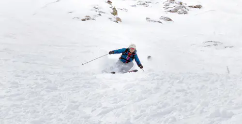 Backcountry skiing day in Summit County, Colorado