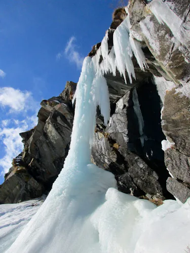 Aosta valley ice climbing