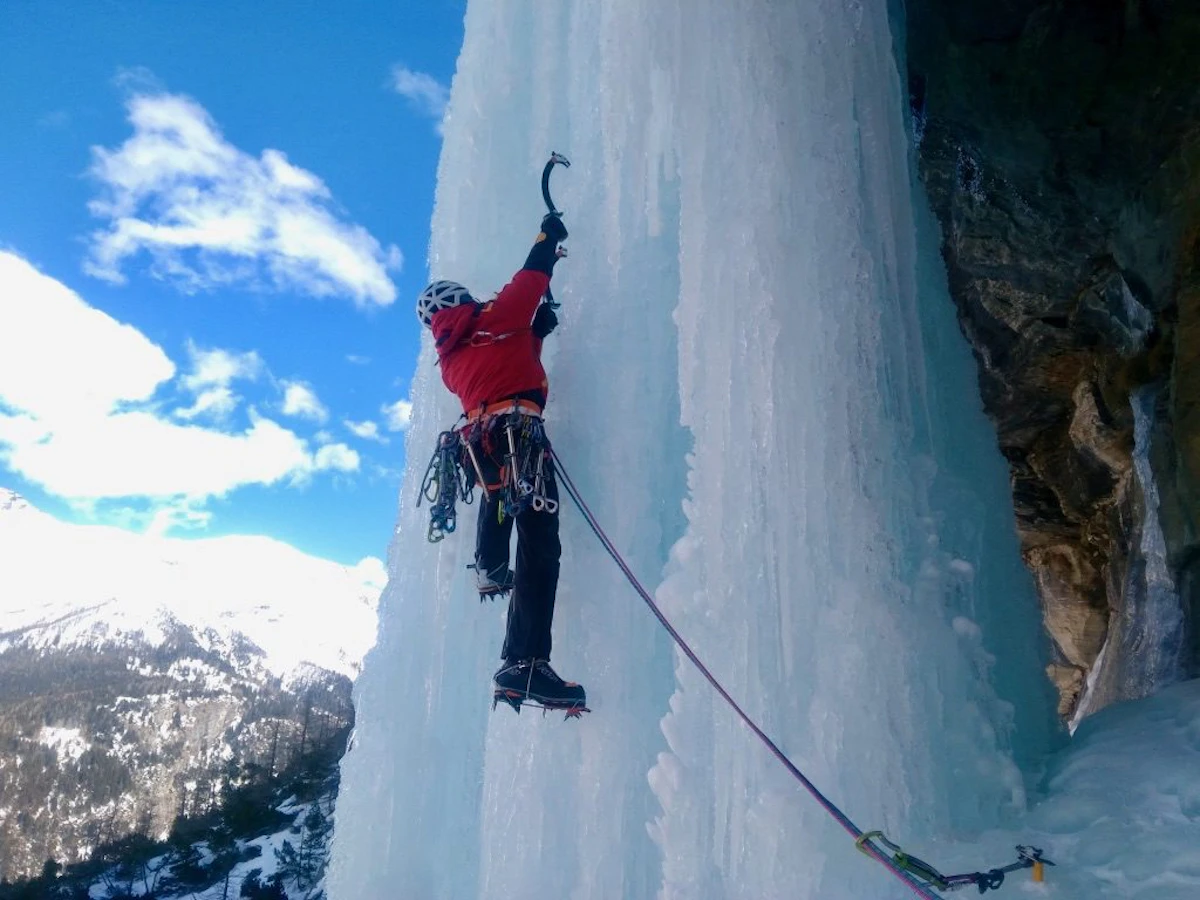 Aosta valley ice climbing