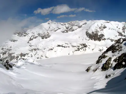 Classic “Haute Route” ski touring traverse from Chamonix to Zermatt