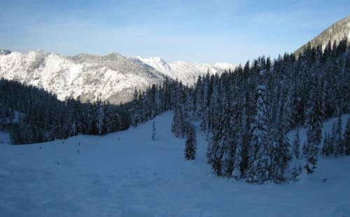 Backcountry Skiing Day in Stevens Pass, near Seattle