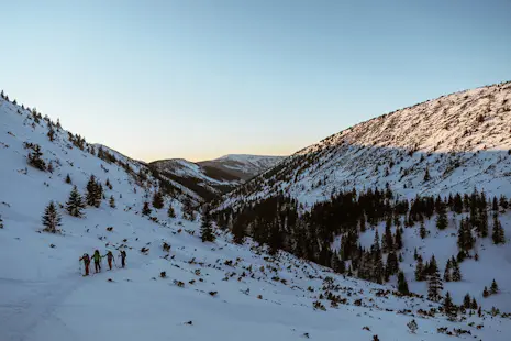 4-day hut-to-hut ski traverse in the Giant Mountains, Czech Republic