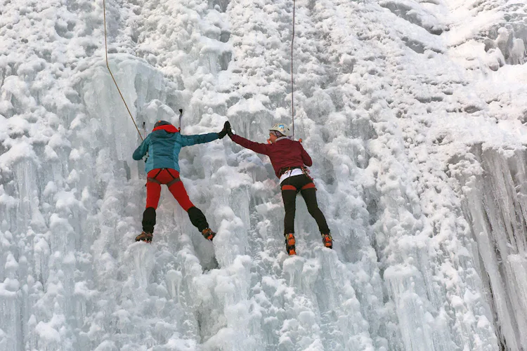 Canadian Rockies guided ice climbing day