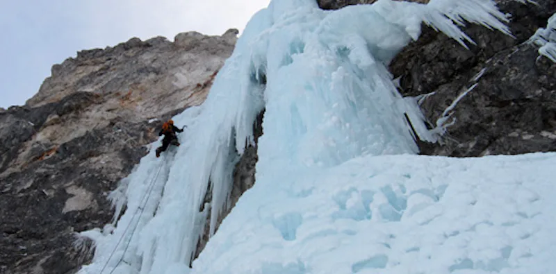 Canadian Rockies guided ice climbing day