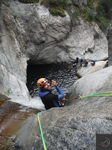 Les Anelles, Canyoning day near Costa Brava in Spain