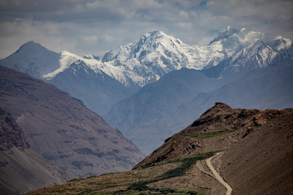 Communism Peak and Korzhenevskaya in the Pamir Mountains