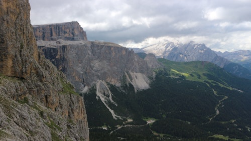 Guided Rock Climbing in Sass Pordoi, Dolomites