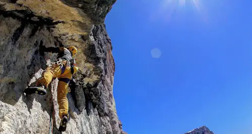 Rock Climbing Day on the Sella Towers, Dolomites