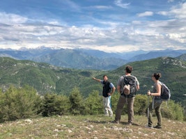 Hiking from Peille to Baudon Peak., near Nice and Monaco
