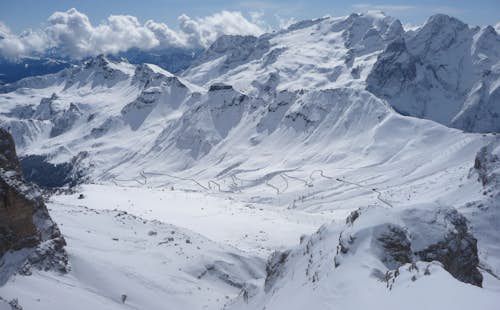 Val Setus Freeride skiing day in the Dolomites