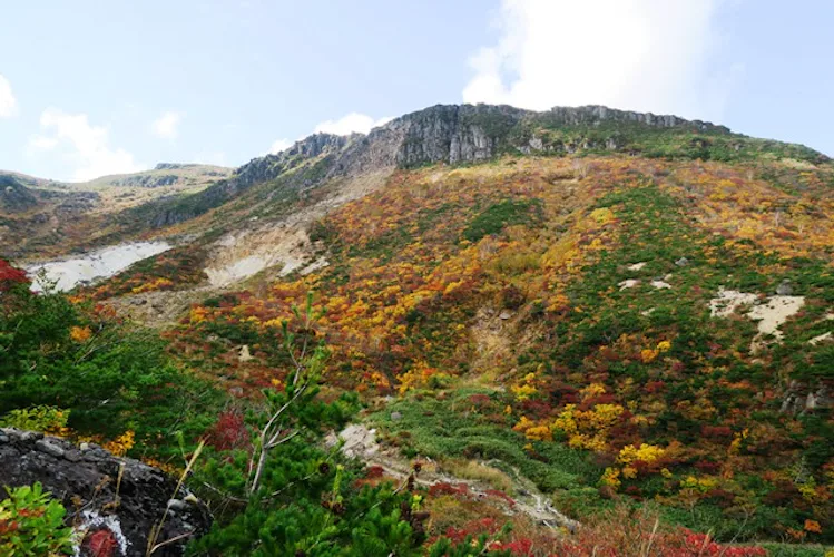 Guided hiking on Mount Adatara in Tohoku, Japan