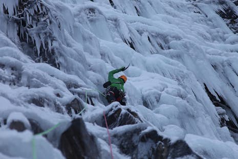Waterfall ice climbing in Iceland, day trip from Reykjavik