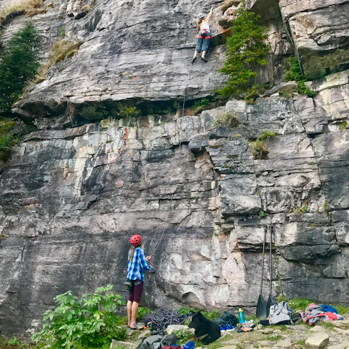 Banff trad climbing