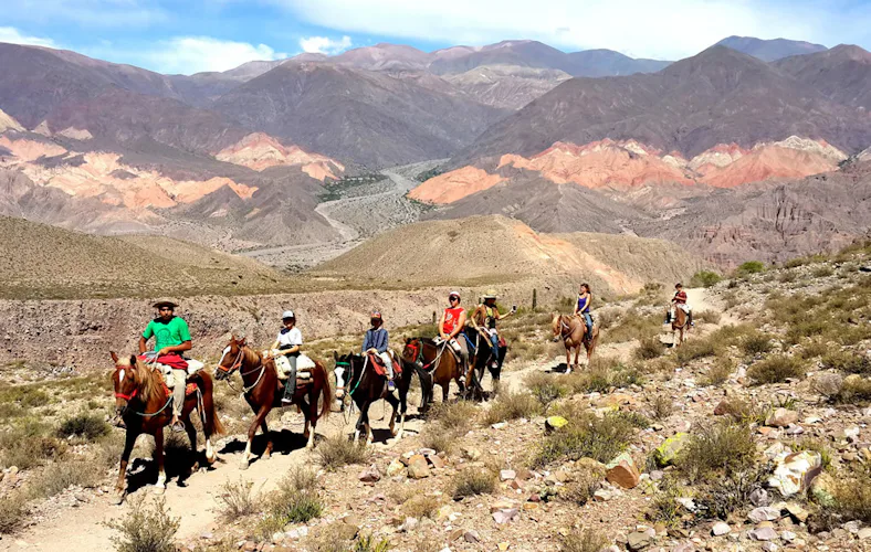 horseback riding Garganta del Diablo, Tilcara, Jujuy sceneries