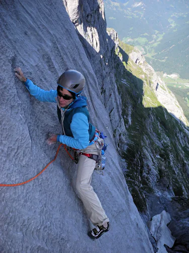 Guided rock climbing in the Bernese Oberland, Switzerland
