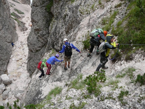 1-day Cascate di Fanes Via Ferrata in Cortina d’Ampezzo, Italy