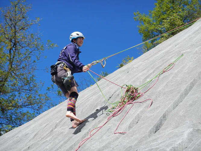Multi-pitch climbing on the Penyal d'Ifac, Spain