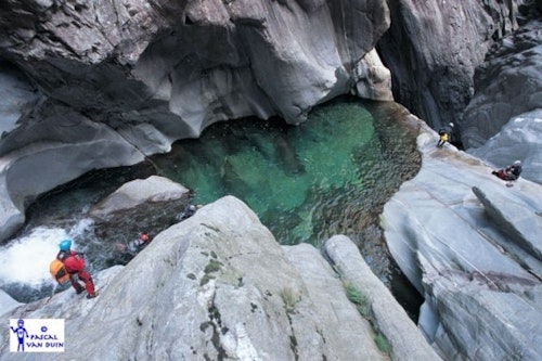 Canyoning in Val Bodengo, northern italy (beginner level)