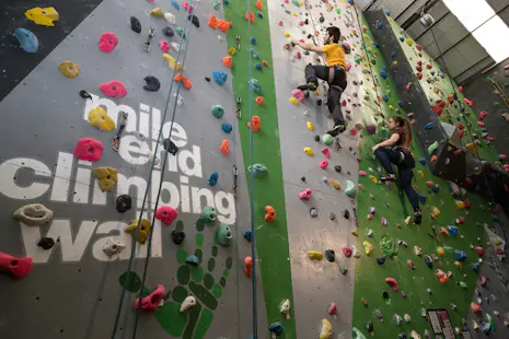 Rock climbing course at the Mile End Climbing Wall, London
