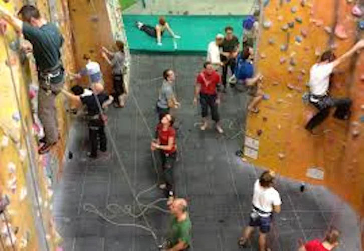 Private rock climbing at London’s The Castle Climbing Center, UK
