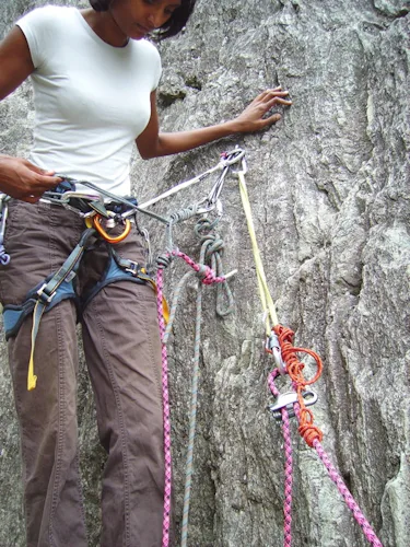 1+ day intermediate rock climbing course in the Chamonix Valley