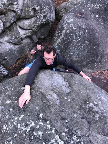 Fontainebleau rock climbing
