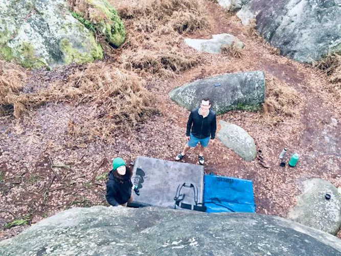 Fontainebleau rock climbing