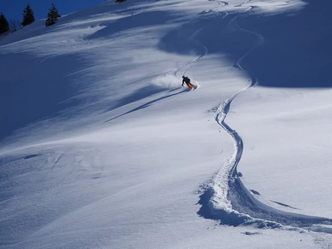 Freeride snowboarding tour in Kitzbühel