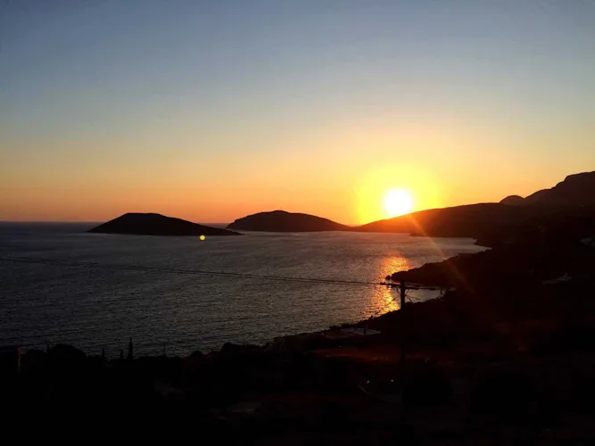 Sunset at the greek beach