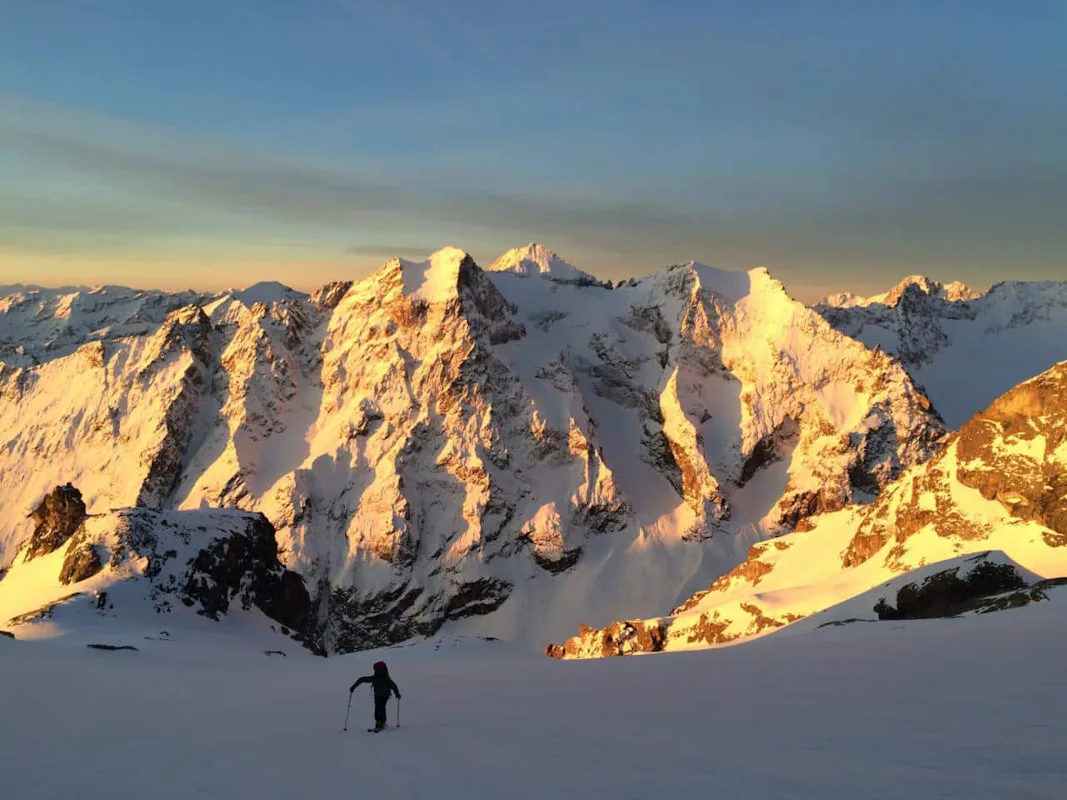Alps ski mountaineering