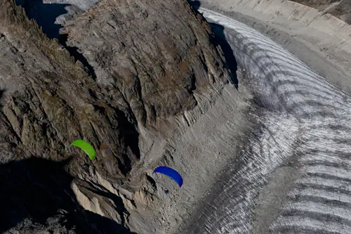 Ascension avec un guide du Mont Blanc du Tacul avec descente en parapente
