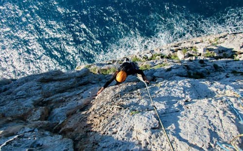 Multi-Pitch Rock Climbing on the Sea in Pranu Sartu, Sardinia