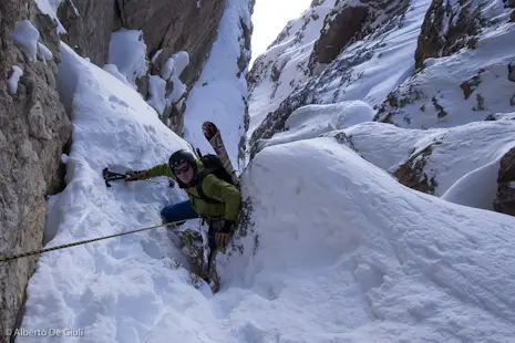 Private steep skiing day trips in the Italian Dolomites