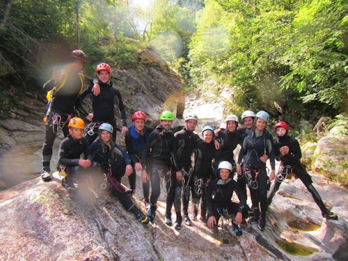 Intermediate canyoning day trip in Val Bodengo