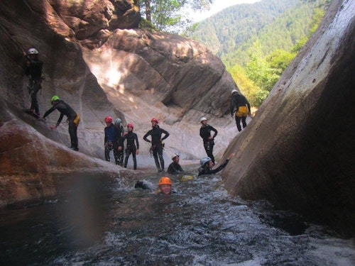 Canyoning day trip in Val Bodengo for beginners