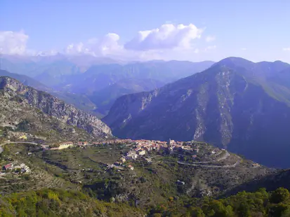 Utelle village and southern French Mediterranean Alps day hike