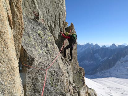 Climb Freney Pillar in Mont Blanc with a guide