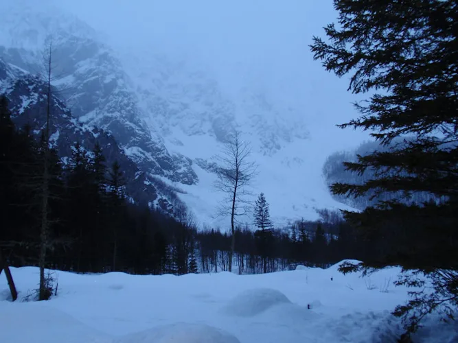 Snow covered Logarska Dolina