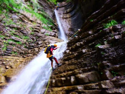 1+day guided canyoning tour in Sierra de Guara