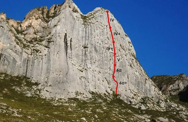 Classic rock climbing in the Cantabrian Mountains