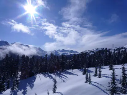 Backcountry skiing in Whistler Blackcomb, BC