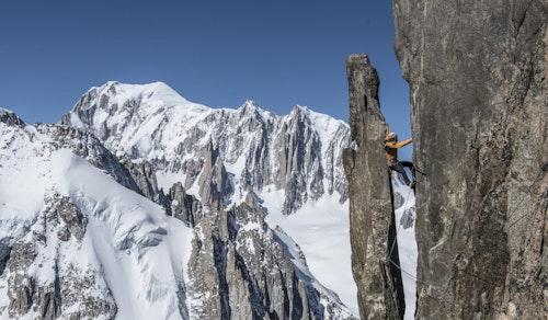 Rock climbing in the Mont Blanc range